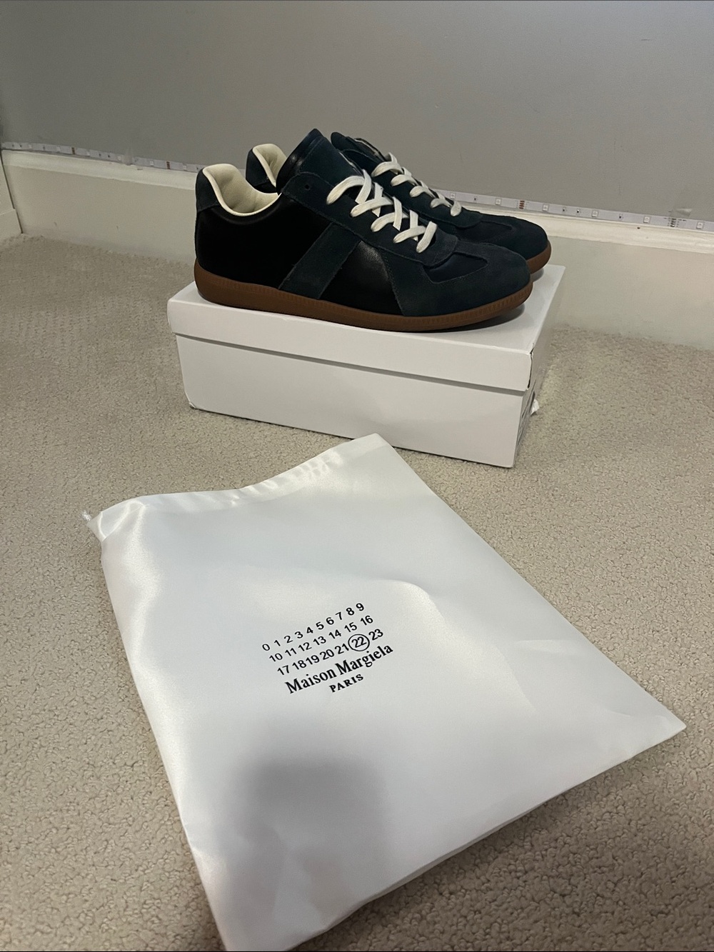 Margiela Gats men size 10 dark navy blue colorway